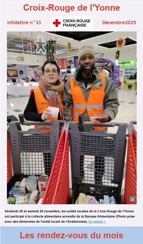 Une infolettre octobre 2025